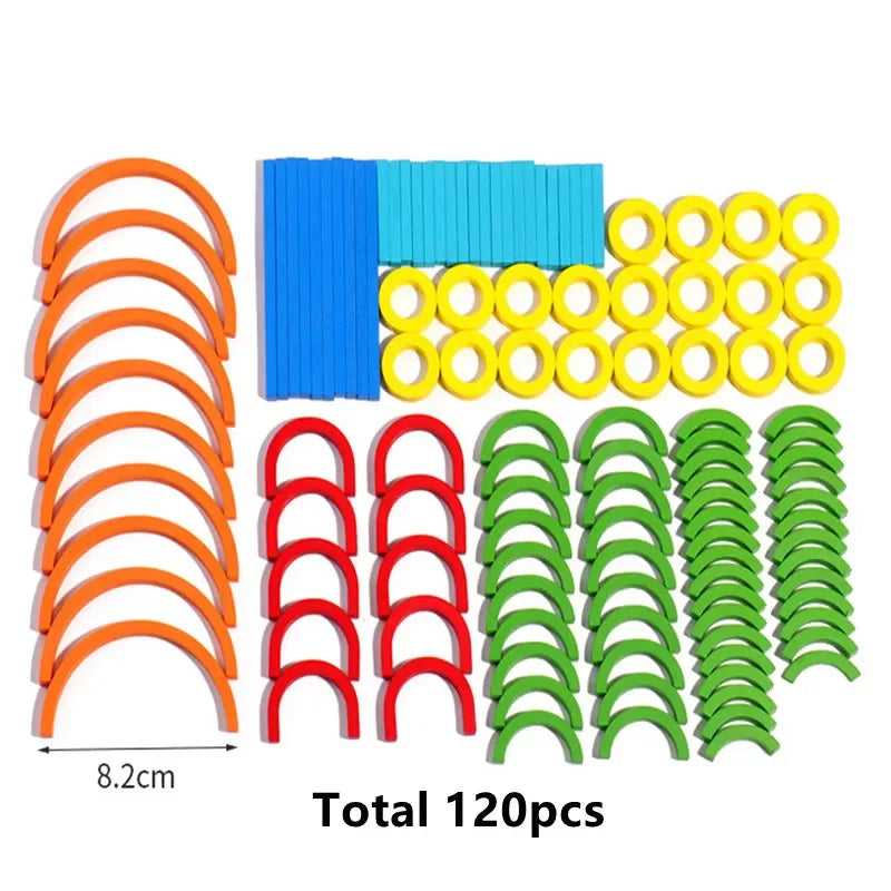 Wooden Sticks & Rings Puzzle