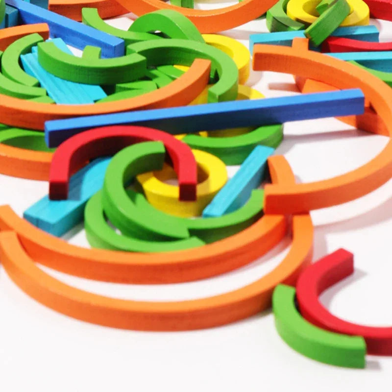 Wooden Sticks & Rings Puzzle